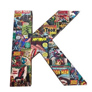 Marvel Comic Letter K Wall Decor Comic Iron Man Spiderman Captain America Hulk